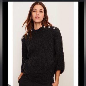 NWT BA&SH pull barthy carbone - size 0, extra small